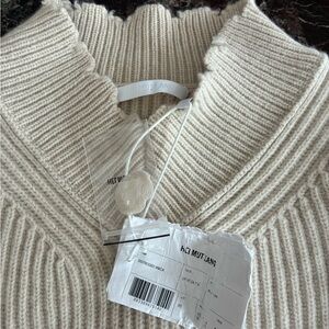 Helmut Lang Off-White Cowl Neck Sweater